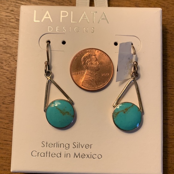la plata Jewelry - La Plata Sterling silver turquoise earrings